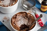 Amaretto-Kissed Chocolate Almond Soufflés