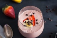 Creamy Strawberry Banana Blender Pudding