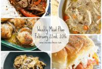 Meal Planning for the Week of February 22 2016