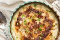 Decadent Roasted Garlic Bacon Chive Au Gratin