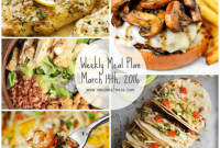 Your Weekly Meal Plan March 14 2016
