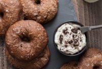Chocolate Bagels with Cookies and Cream Cloud Cream Cheese