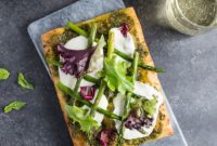 Pistachio Asparagus Pesto Flatbread