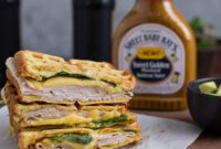 Waffle-Pressed Turkey Smoked Gouda Panini