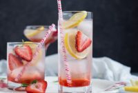Sparkling Strawberry Lemon Gin Fizz