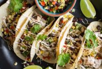 Mesquite Grilled Chicken Tacos with Fiery Honey Crema