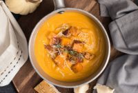 Autumn Roasted Butternut and Sweet Potato Soup