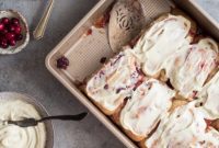 Zesty Cranberry Orange Swirls with Silky White Chocolate Cream Cheese