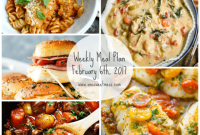 February 6 2017 Weekly Meal Ideas