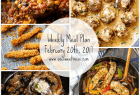 Weekly Meal Plan for February 20th 2017