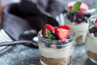 Chilled Lemon Cheesecake with Rosé-Kissed Berries