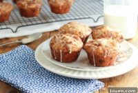 Sweet Cinnamon Glazed Snickerdoodle Muffins