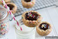 Joyful Funfetti Cookie Cups with Dark Nutella Heart