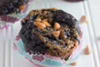 Decadent Dark Chocolate Peanut Butter Banana Muffins