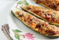 Savory Greek Vegetarian Stuffed Zucchini
