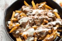 Gourmet Gluten-Free Mushroom Swiss Poutine