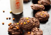 Decadent Chocolate Reese’s Pieces Pudding Cookies