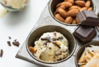 Sun-Kissed Coconut Almond Dark Chocolate Ice Cream