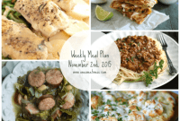 Weekly Meal Plan for November 2 2015