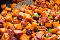 Sweet Potato Cranberry Walnut Skillet