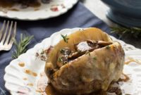 Savory Swiss and Mushroom Gravy Stuffed Potatoes