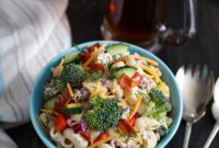 Savory Cheddar Bacon Pasta Salad