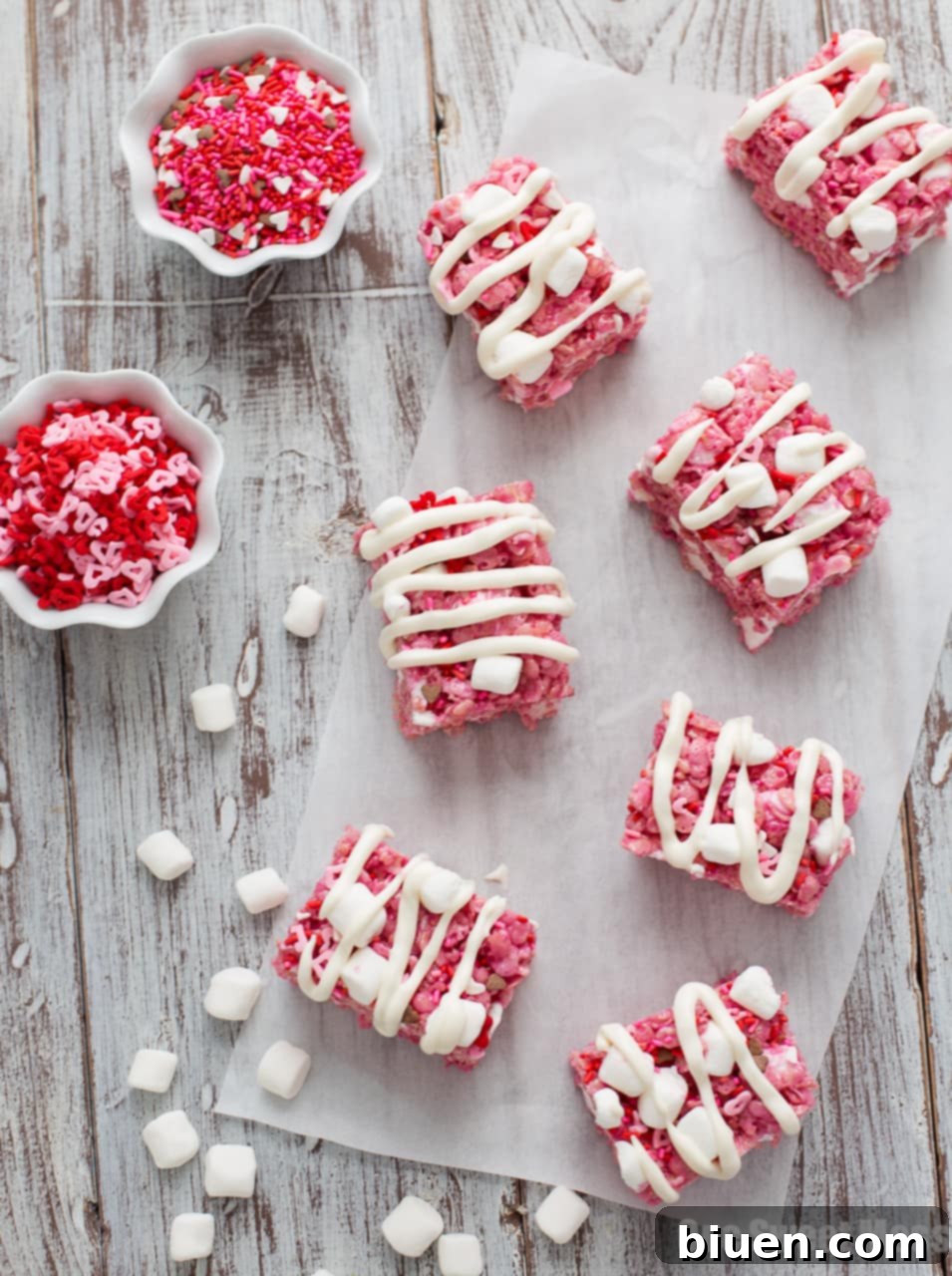 Red Velvet Rice Krispie Treats with Cream Cheese Glaze