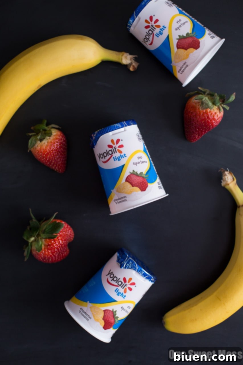 Close-up of Strawberry Banana Blender Pudding in a bowl