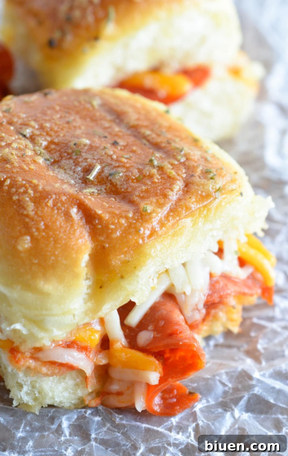 Oven Baked Pepperoni Pizza Sandwiches - Easy Friday Night Dinner