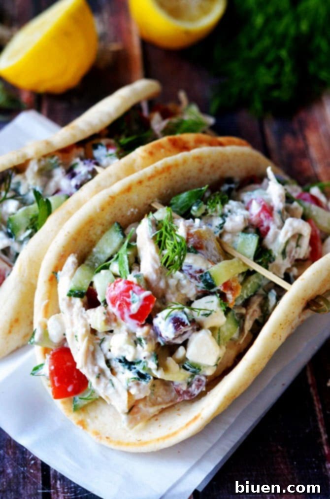 Easy Greek Tzatziki Chicken Salad for a Light & Refreshing Dinner