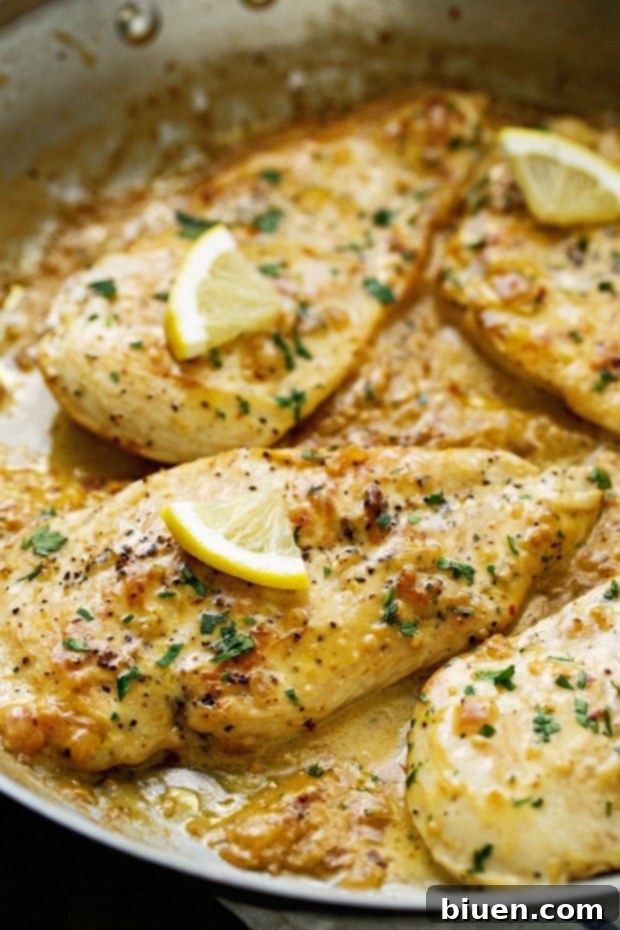Chicken with Lemon Garlic Cream Sauce