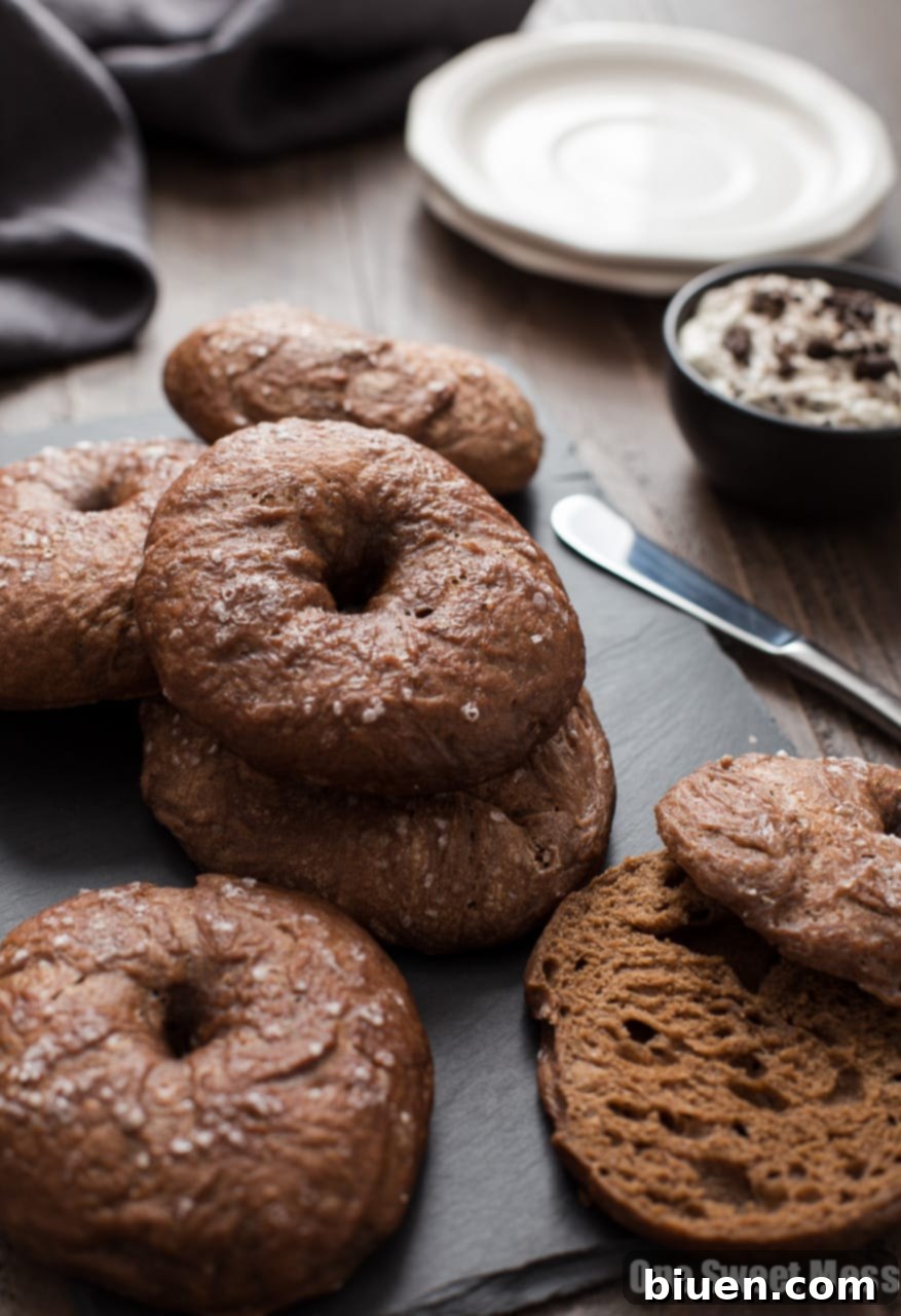 Chocolate Bagels with Cookies and Cream Cloud Cream Cheese 3 Chocolate Bagels with Cookies & Cream Whipped Cream Cheese
