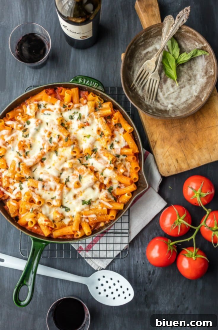Hearty Chicken Parmesan Pasta Skillet Recipe for Easy Weeknights
