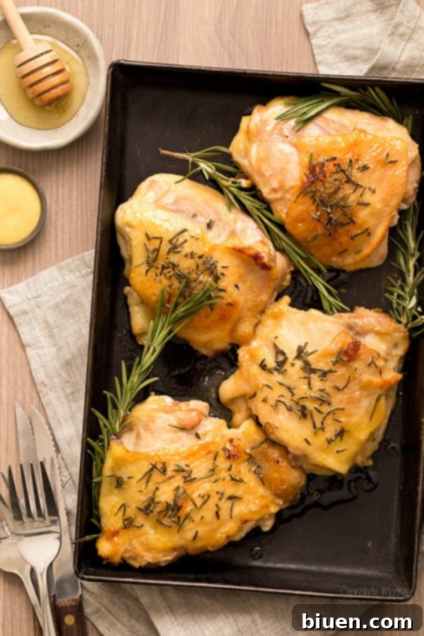 Simple and Delicious Honey Mustard Chicken Thighs Dinner