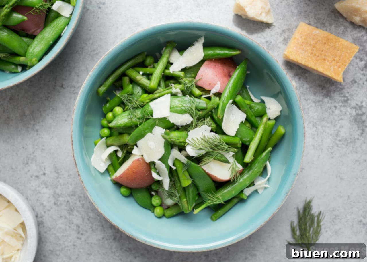 Spring Pea & Asparagus Salad with Lemon Dill Vinaigrette