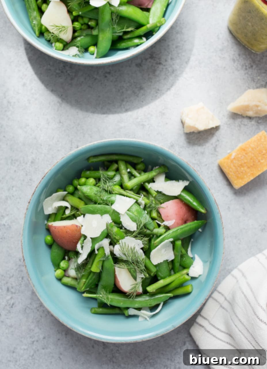Spring Pea & Asparagus Salad with Lemon Dill Vinaigrette