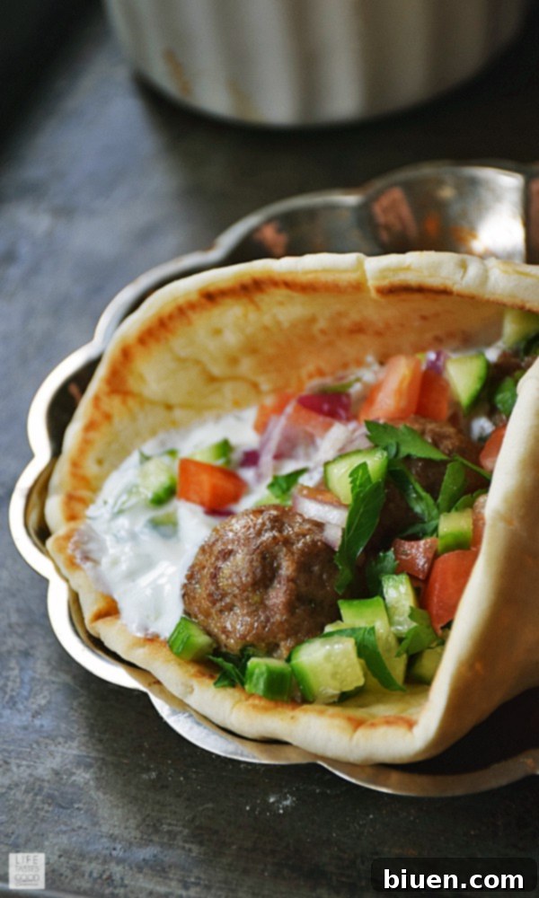 Mediterranean Meatball Gyros