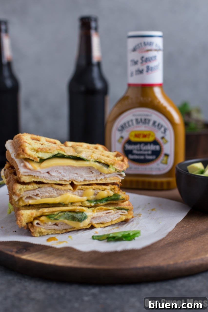 Waffle Iron Turkey & Smoked Gouda Panini