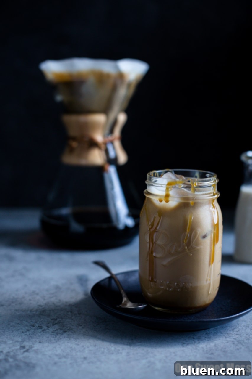 Spiked Salted Caramel Iced Coffee