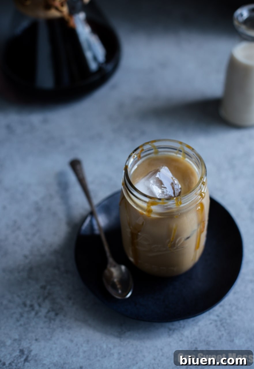 Spiked Salted Caramel Iced Coffee