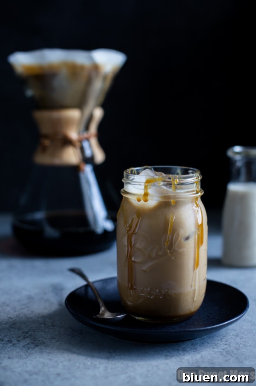 Spiked Salted Caramel Iced Coffee