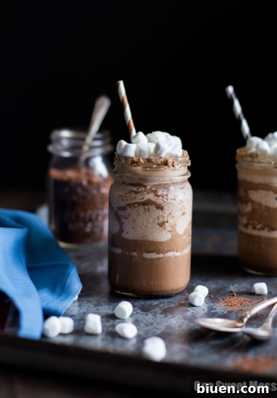 Boozy S'mores Frozen Hot Chocolate