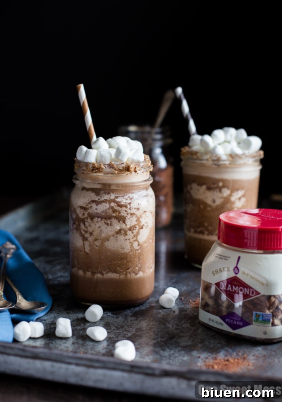 Boozy S'mores Frozen Hot Chocolate