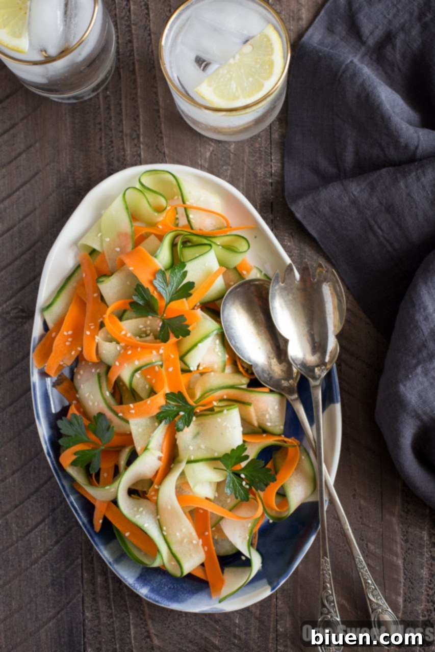 Shaved Cucumber & Carrot Salad - Crisp, Fresh, and Easy Summer Side