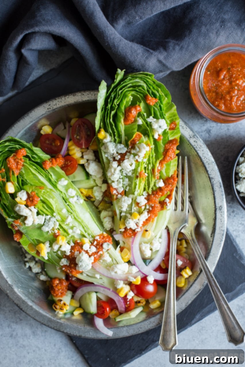 Vibrant Grilled Corn & Tomato Salad with Roasted Red Pepper Vinaigrette glistening under natural light