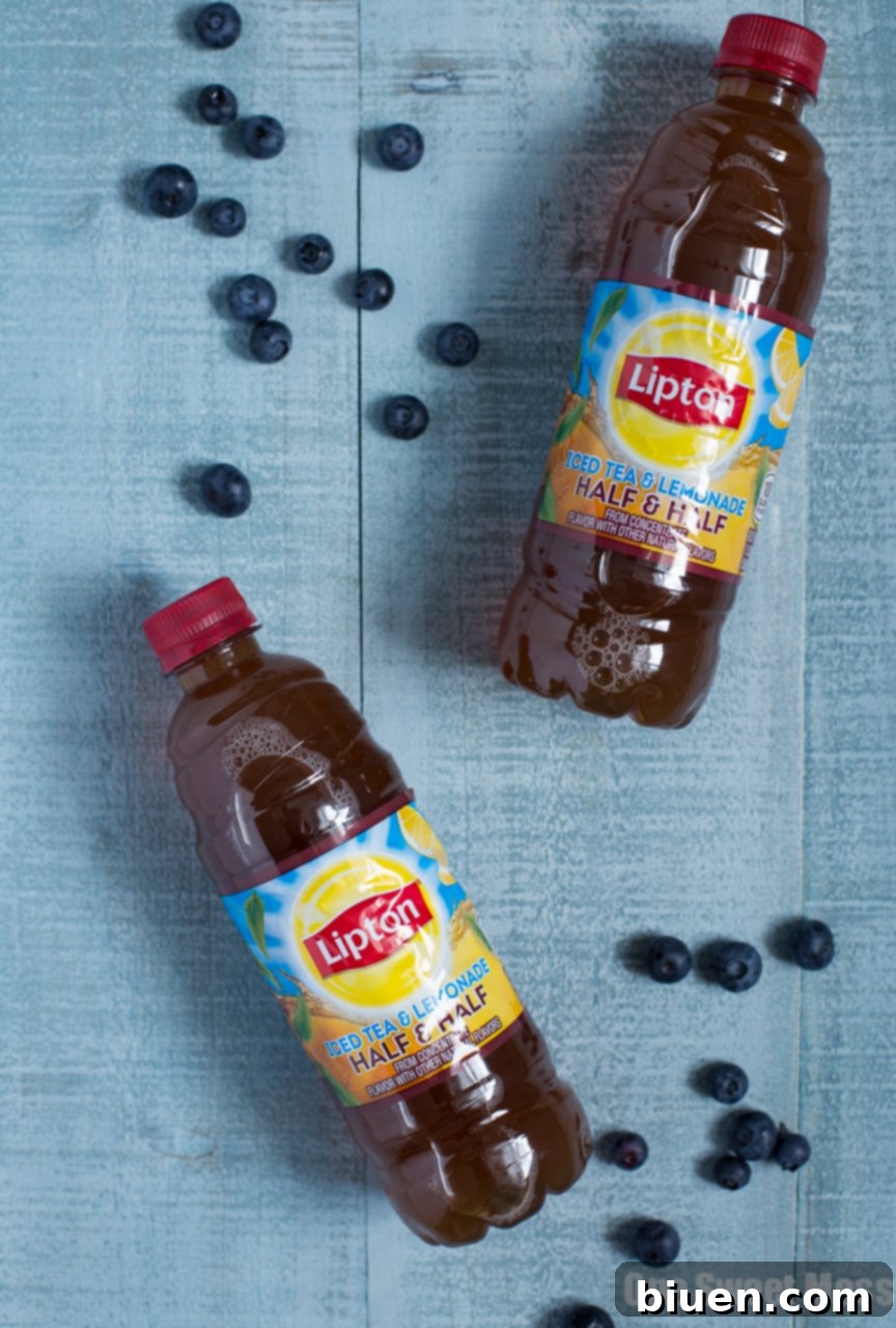 Lipton Sweet Tea Lemonade bottle, a key ingredient for effortless summer sangria