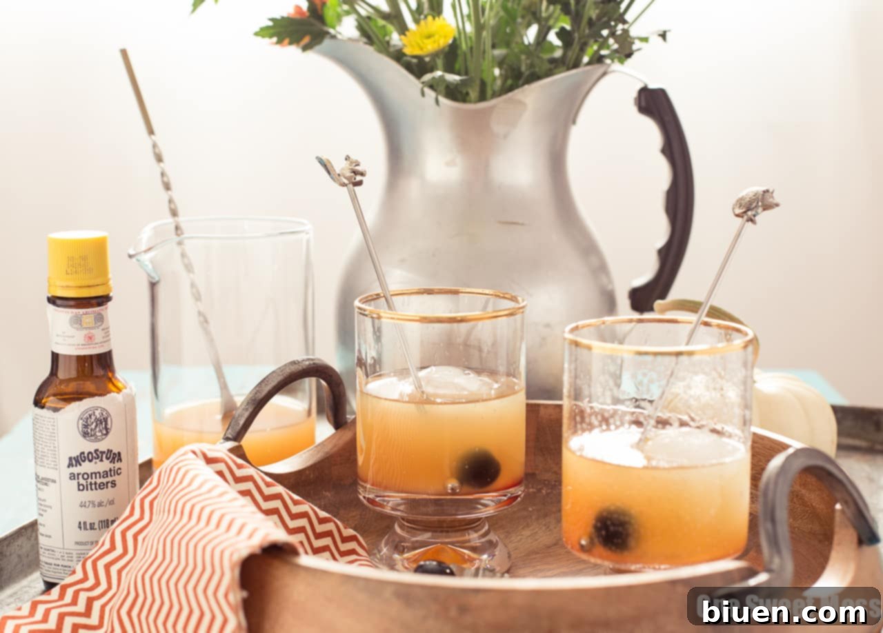 Autumn Spice Rum Old Fashioned 4 Pumpkin Spice Rum Old Fashioned with a Luxardo cherry and orange peel