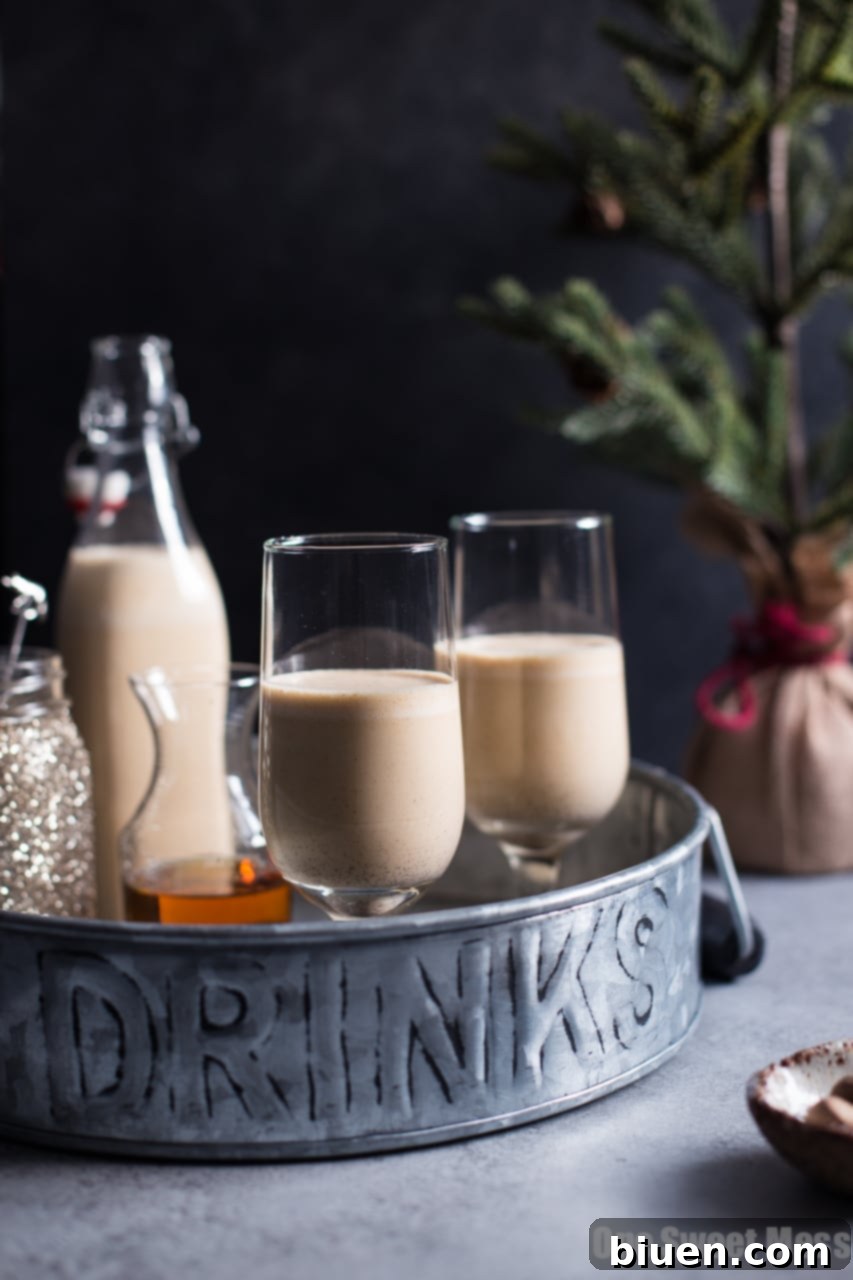 Pumpkin Spice Bourbon Eggnog - A festive holiday drink