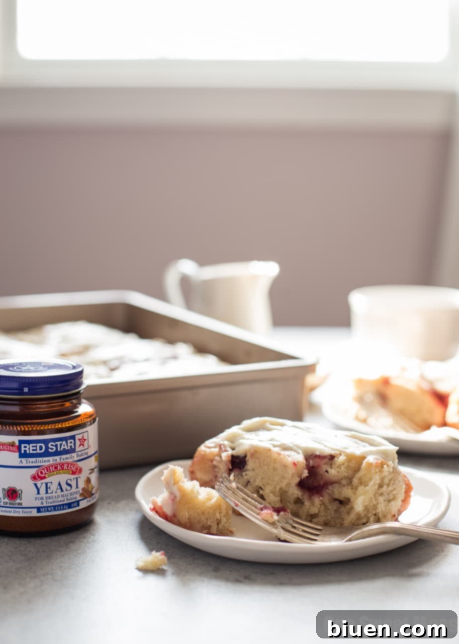 Unfrosted Cranberry Orange Sweet Rolls just out of the oven