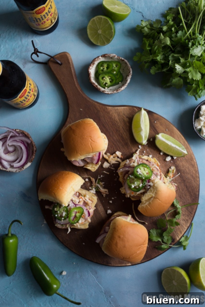 Chipotle Pork Sliders with Honey Lime Slaw